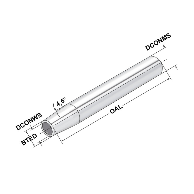 Shrink fit extensions 4.5° 20 - 12 - 150