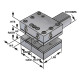 Square multiple holder - form D1 30 - 20 - 60