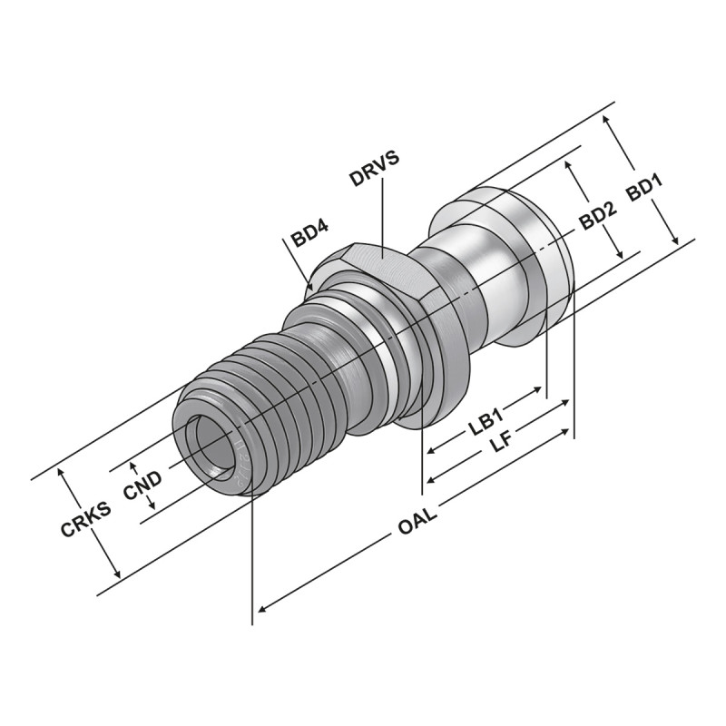 Pull studs ISO 7388-3 | Form AD | M16 | with drill through | including O-ring