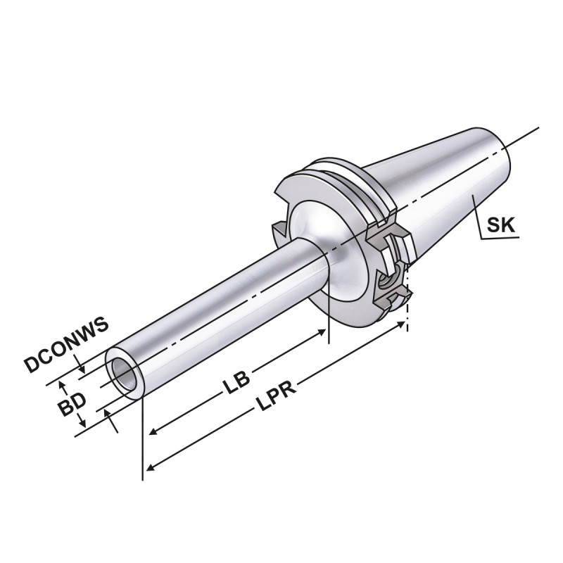 Фрезерні оправки для вкручувальних фрез SK 40 - M12 - 144