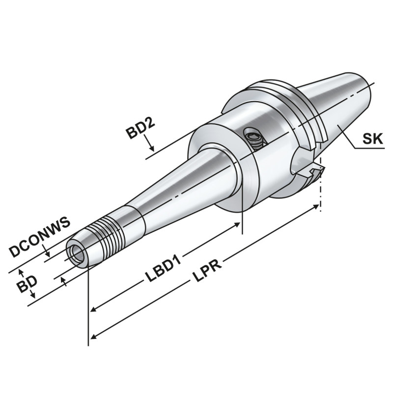 Hydraulic expansion chuck SK 40 - 10 - 160