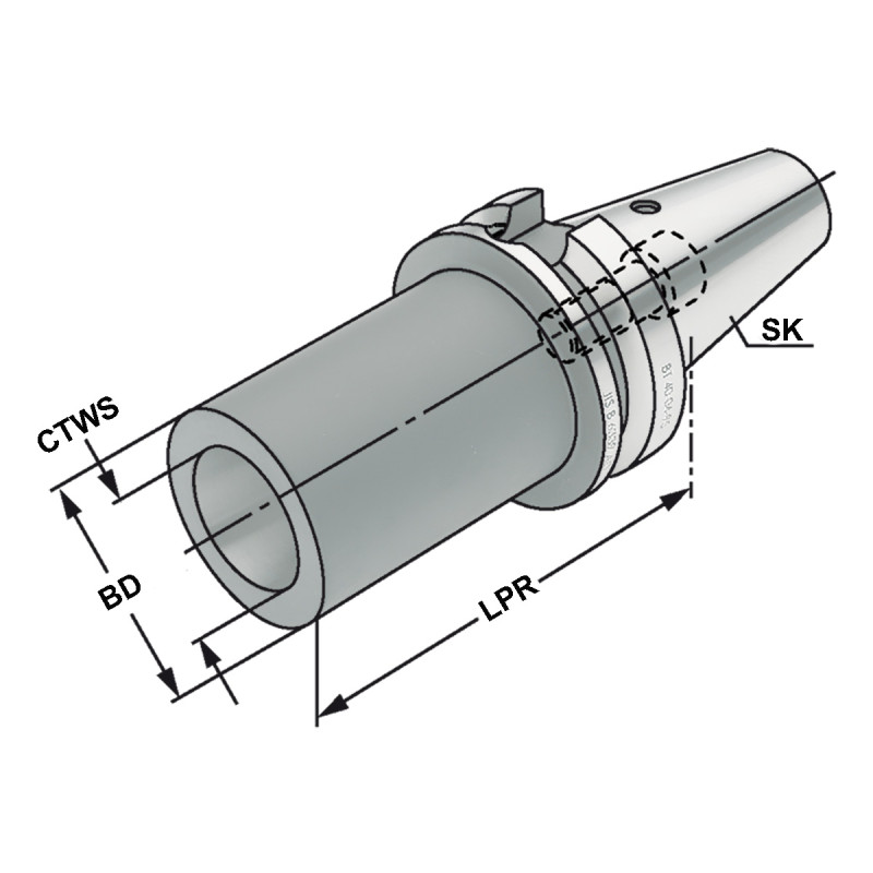 Adapter stożka Morse'a BT 40 - 2 - 50 405.08.02