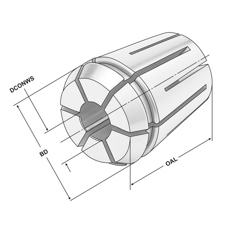 ER-Precision collet for high pressure cooling ER20 | 428EHP |