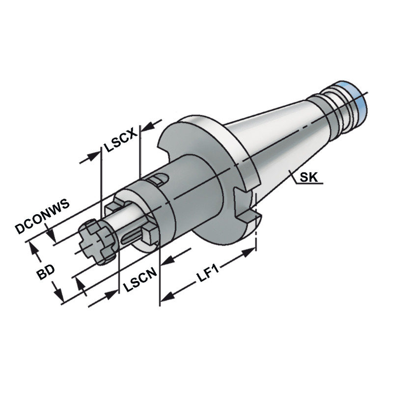 Combi shell mill holder SK 50 - 27 - 55