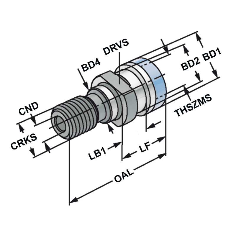 Pull studs DIN 2080 with Ott-groove | M24 | with internal thread and drill through
