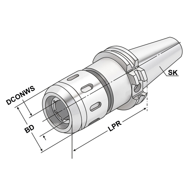 Фрезерний патрон SK 50 - 25 - 90
