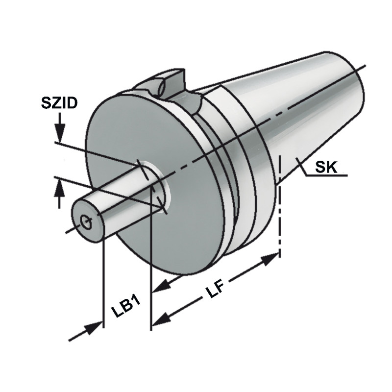 Drill chuck adapter DIN 238 BT 50 - B18