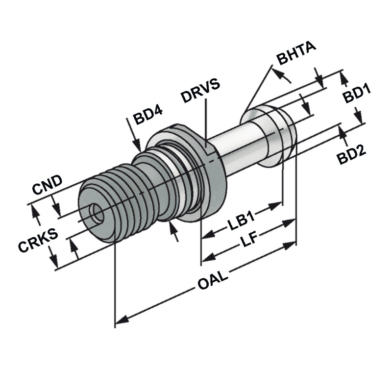 Натяжні шпильки ISO7388-3 | Форма JD | M24 | 90° | з наскрізним отвором | включаючи кільце ущільнювача