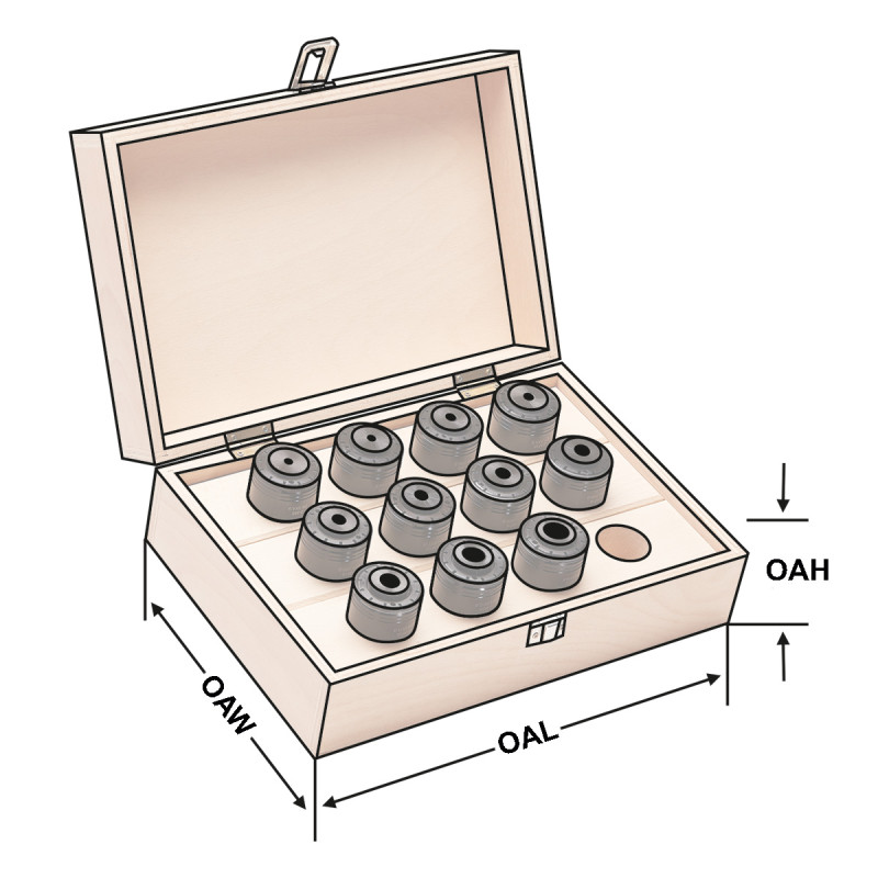 Quick-change adapters with clutch Set of 10 pieces M3/M14 Gr.1