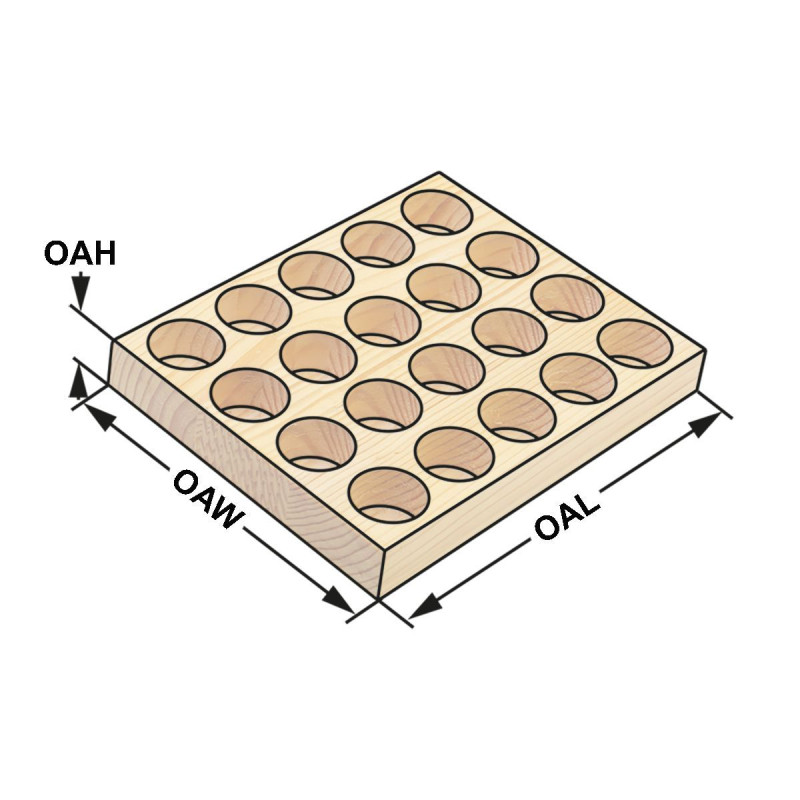 Wooden sockets, empty size 26/32 (ER40 / OZ32)