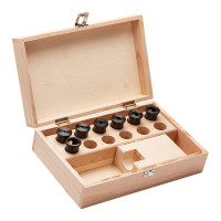 Reduction sleeves for boring bar holders 6 pcs set in wooden case