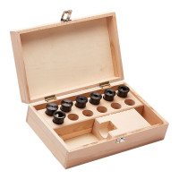 Reduction sleeves for boring bar holders 8 pcs set in wooden case