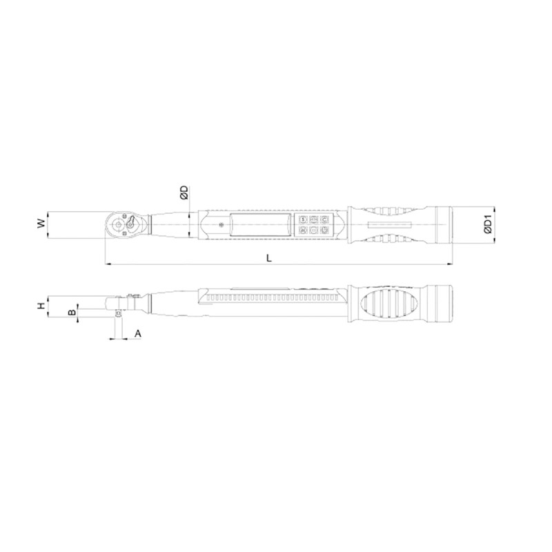 Цифровий натягувач 3/8" 10 - 100 Нм