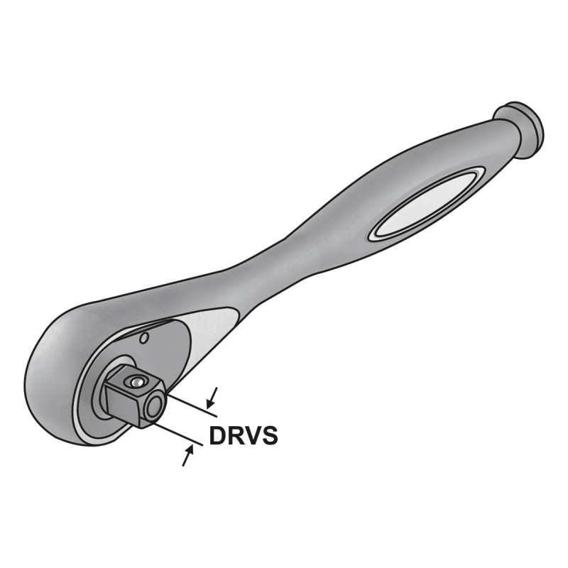 Reversible ratchet, 1/2 inch with ejector