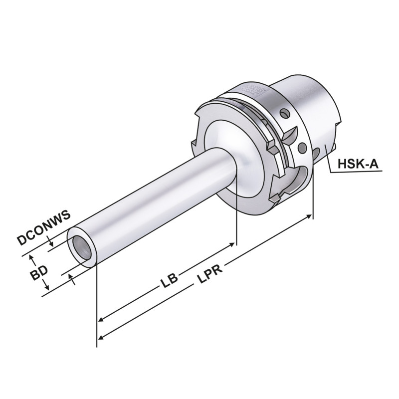Milling arbors for screw-in cutters HSK 63 - M12 - 126
