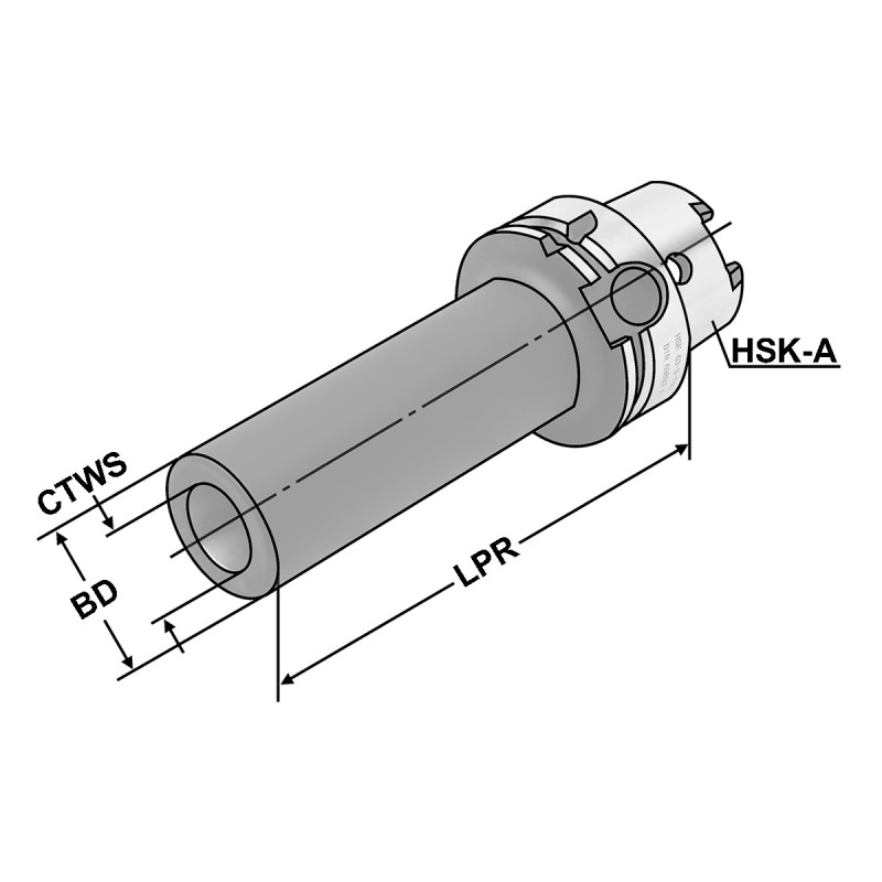 Adapter stożka Morse'a HSK 63 - 2 - 120 A63.08.02