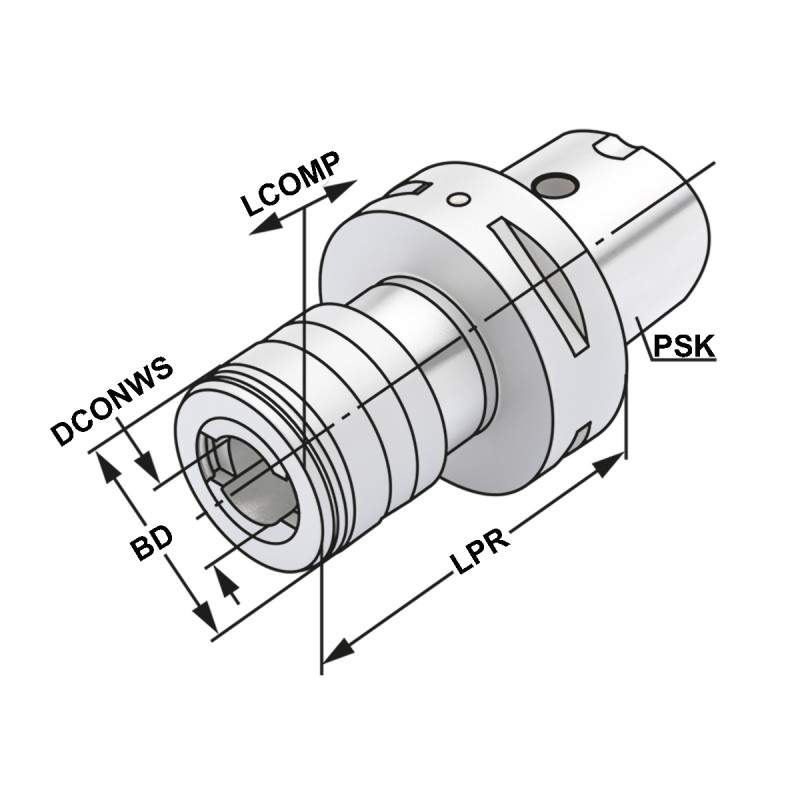 Quick change tapping chuck PSK 63 - M14-M36 - size. 3
