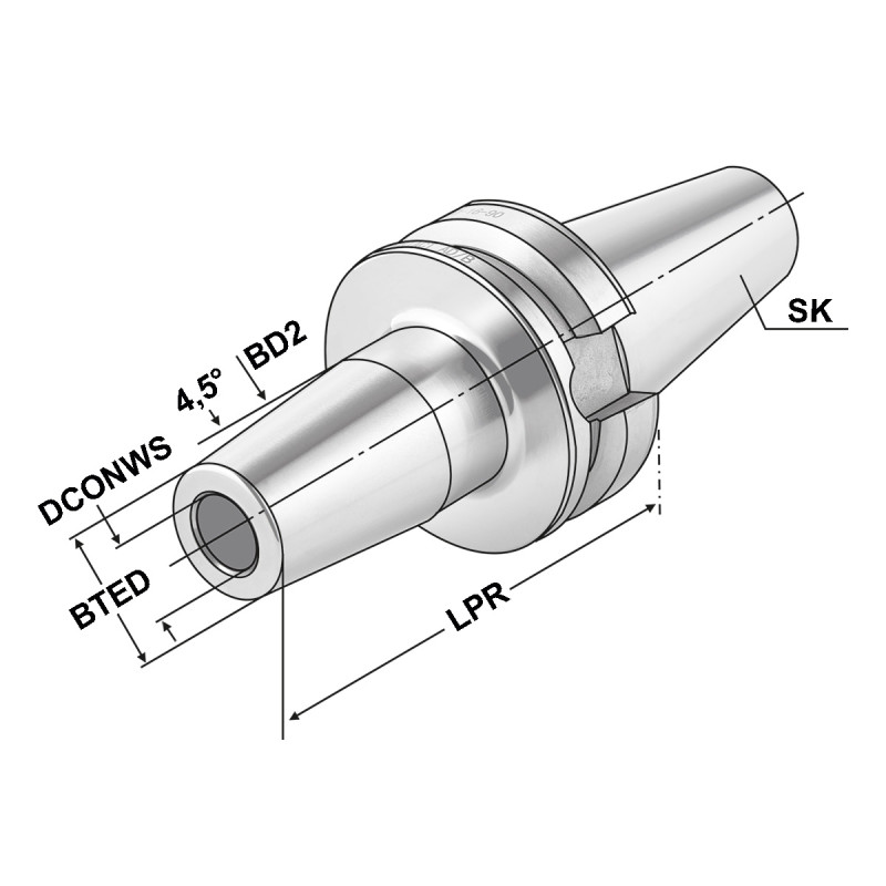 Термоусадочний патрон 4,5° BT 30 - 03 - 80