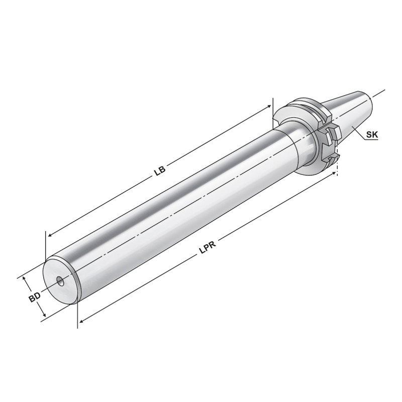 Test arbor SK 40 - 40 - 300