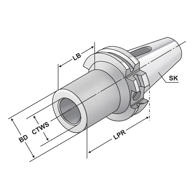 Morse taper adapter SK 40 - 3 - 70