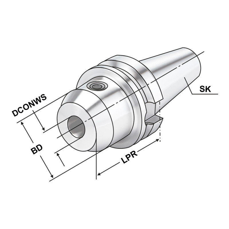 Державка для концевых фрез Weldon BT 40 - 10 - 100 DC.406.04.10.1