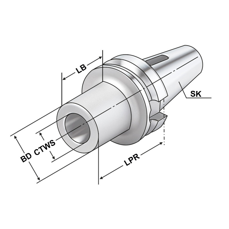Перехідник конуса Морзе BT 40 - 3 - 70 DC.406.07.03