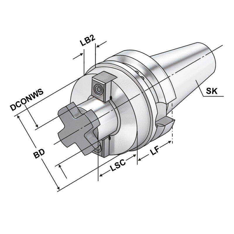 Оправка для насадних фрез BT 40 - 22 - 40 DC.406.11.22