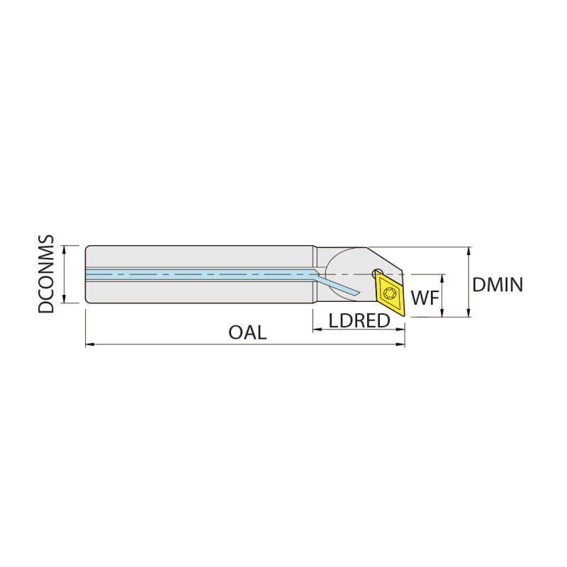 Carbide boring bars E08K.SDQC.L07