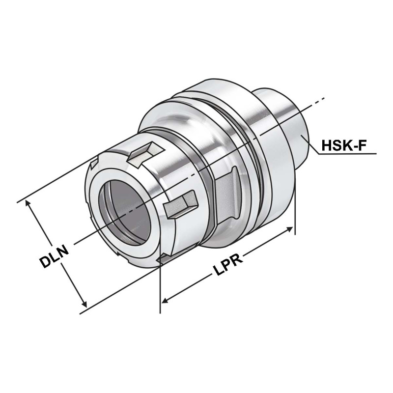 ER-Collet chuck HSK 63 - 3/26 - 160 | HE 40