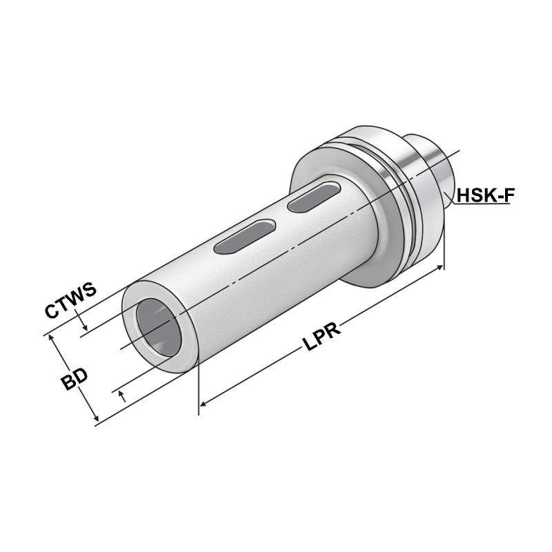 Morse taper adapter HSK 63 - 1 - 100