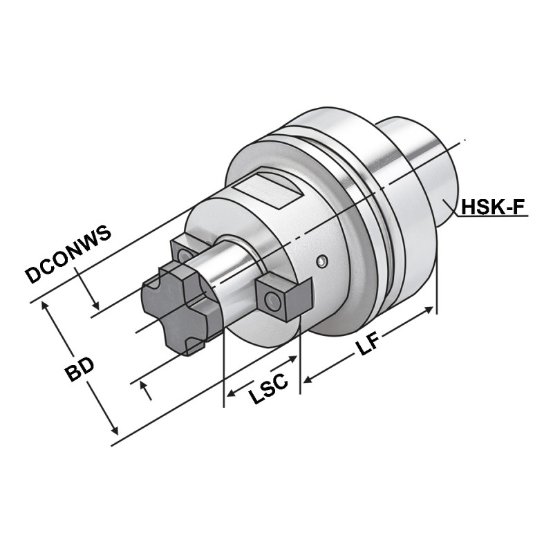Тримач для насадної фрези HSK 63 - 40 - 100