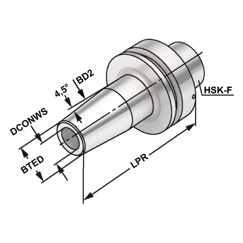 Термоусадковий патрон 4,5° HSK 63 - 06 - 80