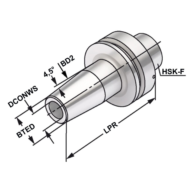 Термозатискний патрон 4,5° HSK 63 - 32 - 125