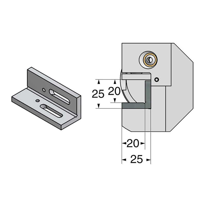 Turning tool holder HSK 63-25-110