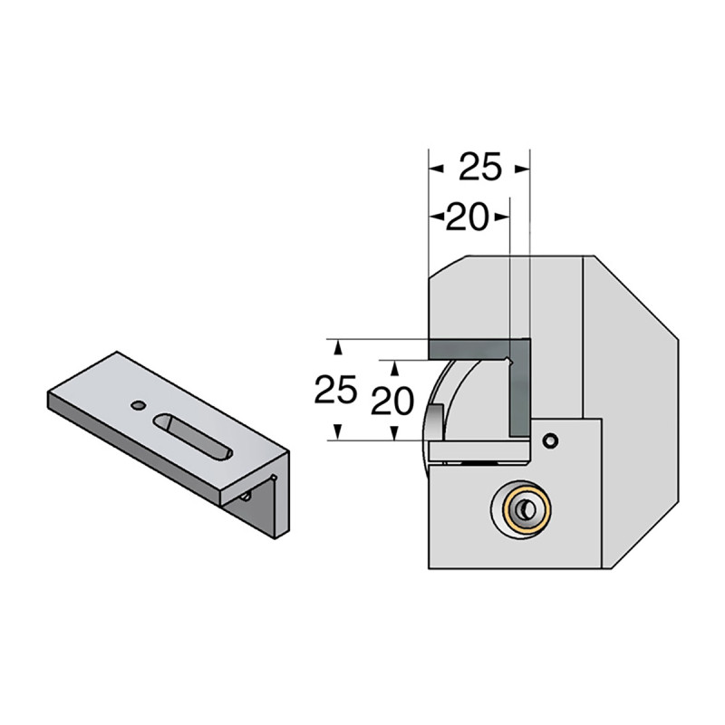 Turning tool holder HSK 63-25-110
