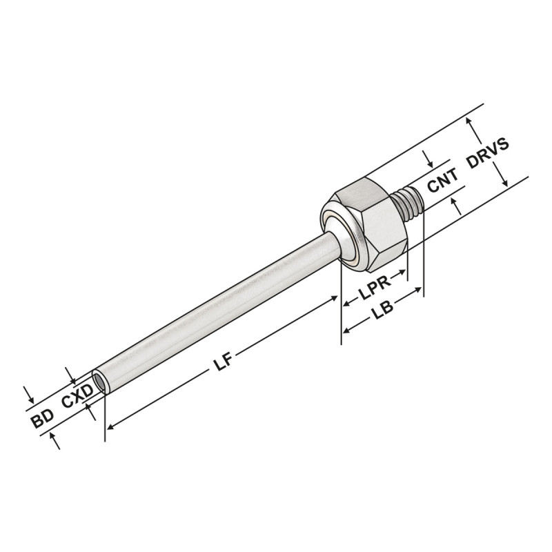 Screw-in coolant nozzle M5 M5 - 3 - 50