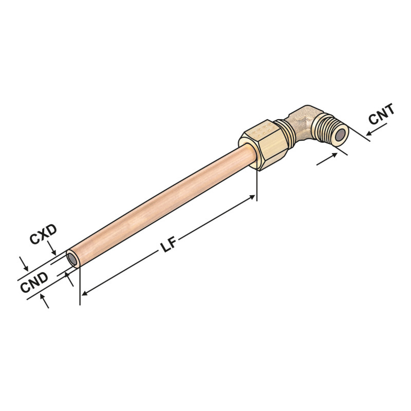 Coolant tube incl. 1/8" adapter for VDI toolholders