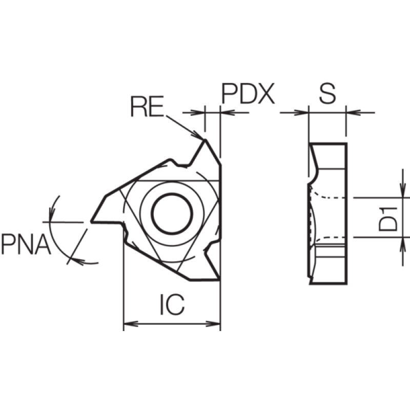 Карбідна різьбонарізна вставка
