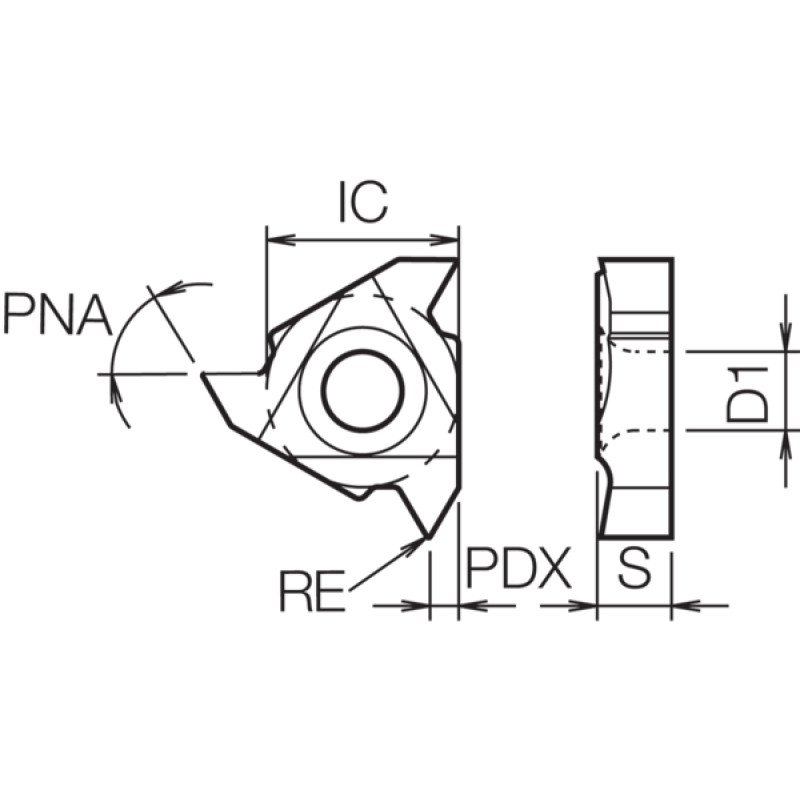 Керметна різьбонарізна вставка