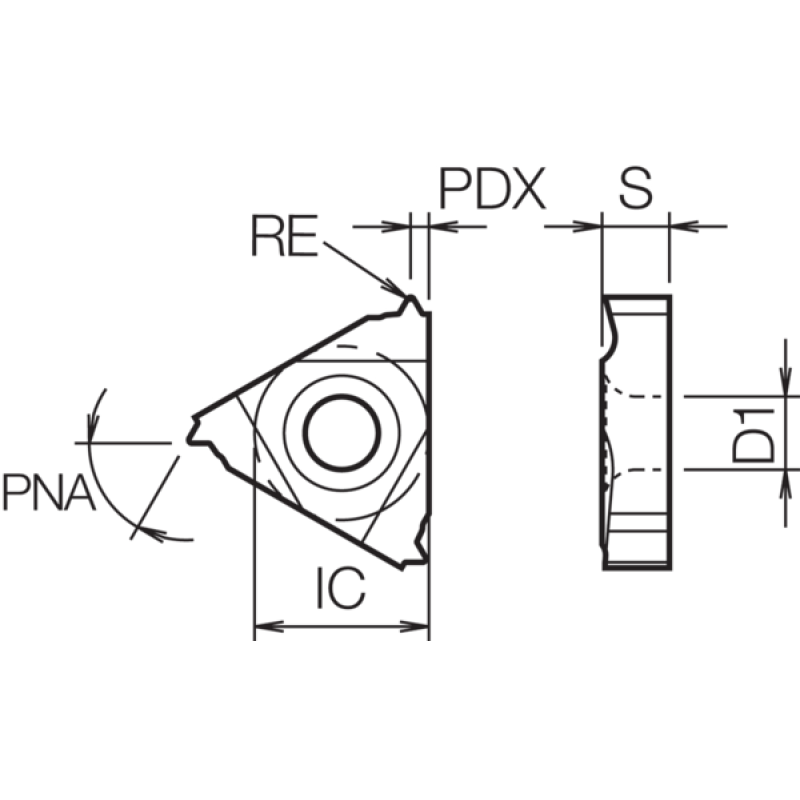 Твердосплавная резьбонарезная пластина TJY18605