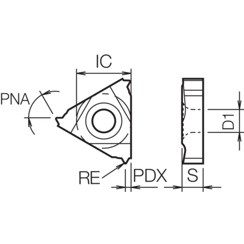 Кермет різьбова пластина TSB01103