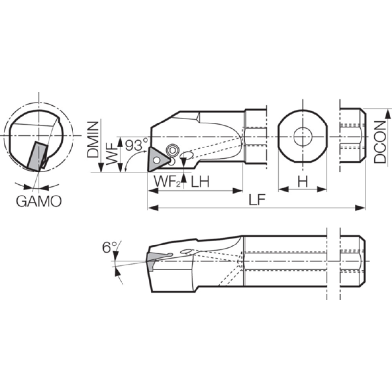 Turning Toolholder THC08048
