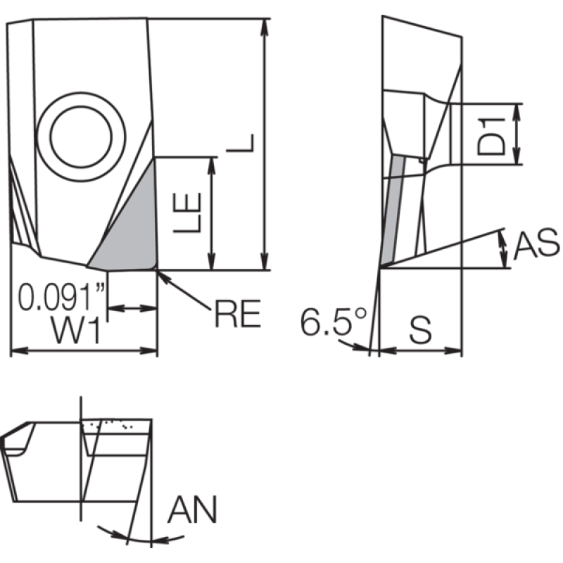Пластина фрезерна PCD TBR00278