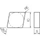 Пластина змінна керамічна токарна TTB00009