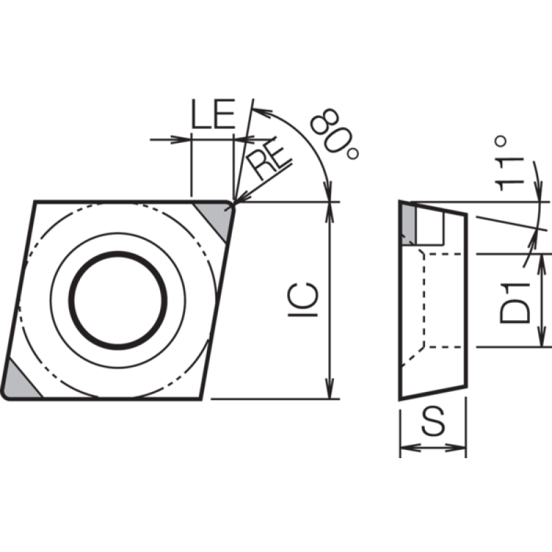 Płytka skrawająca tokarska CBN TFC00082
