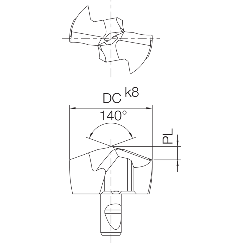Пластина змінна твердосплавна для свердління TLB06201