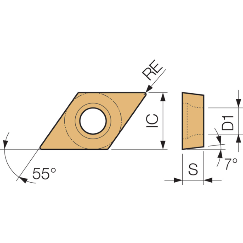 Твердосплавна токарна пластина TLM00165