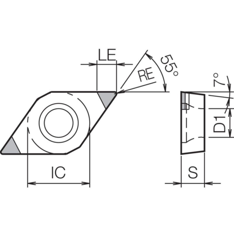 CBN токарна пластина TBW02116