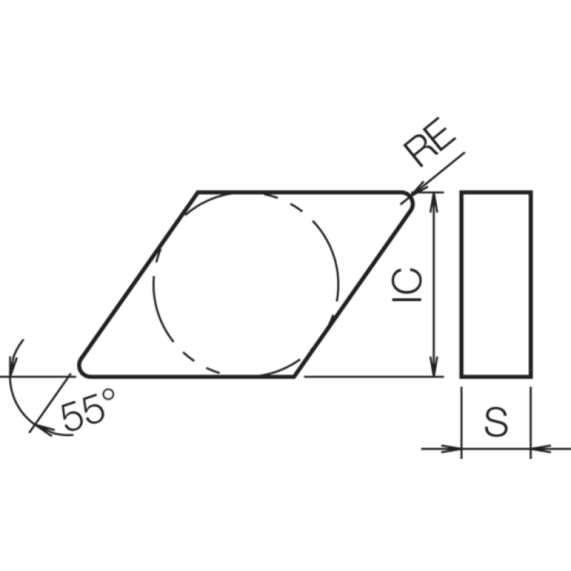 Пластина змінна керамічна токарна TCS01000