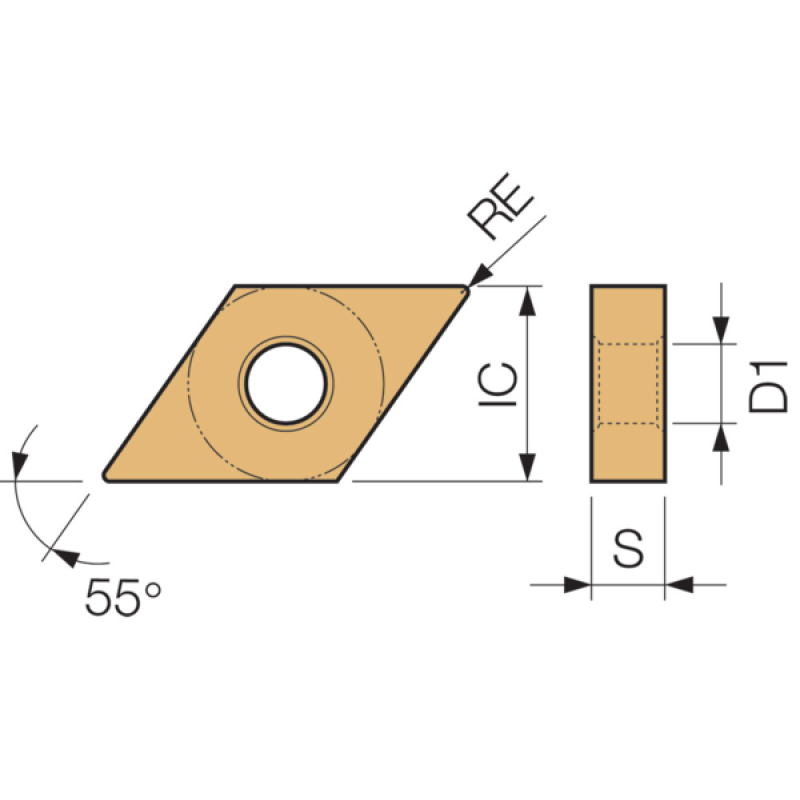 Пластина змінна керметна токарна TLD03996